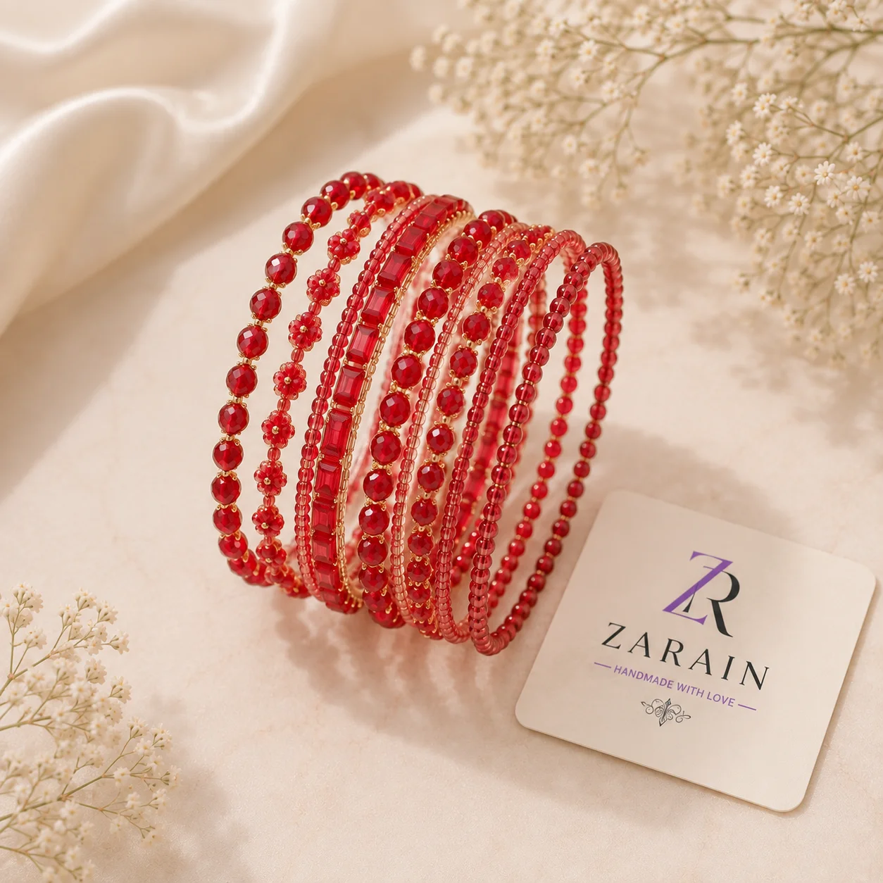 Ruby Royale Handmade Bangle